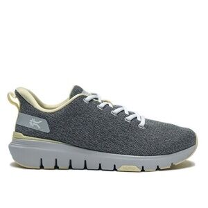 KURU Flex Via Athletic Sneaker Size 9 Wide Dove Gray / Pale Lime (80583) Size 40